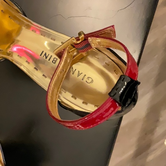 Gianni Bini magnificent shoes size 6 black burgundy and gold - Picture 11 of 12